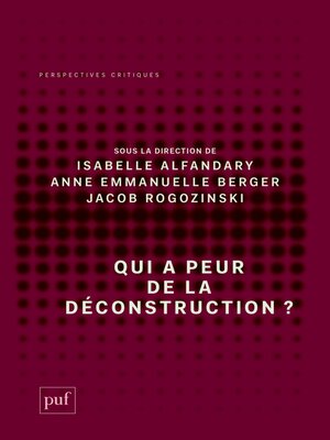 cover image of Qui a peur de la déconstruction ?